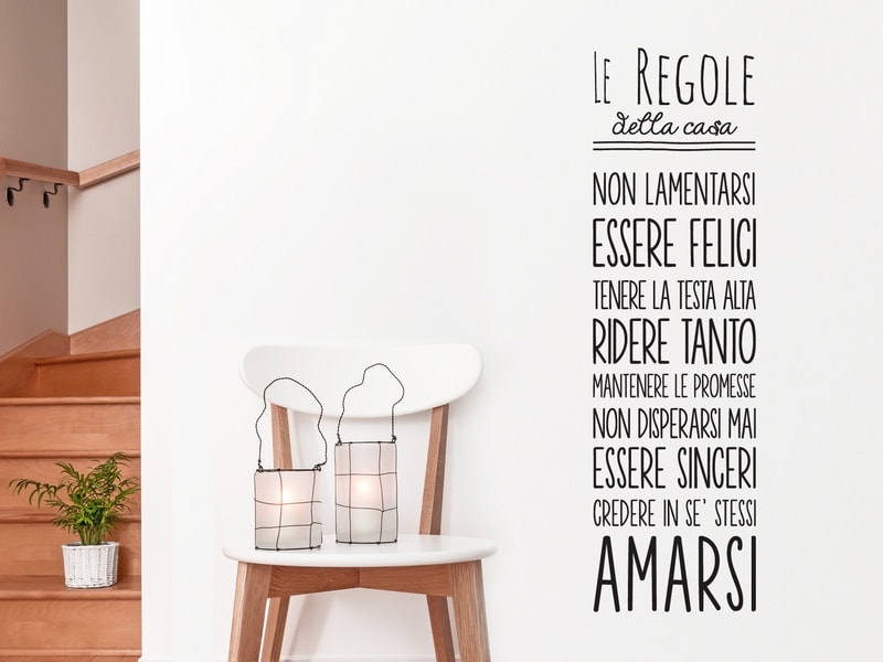 Wallstickers Citazioni Regole Casa