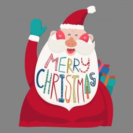 Natale Wallstickers Natale Barba Merry