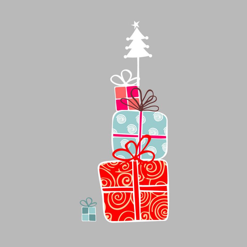 Natale Wallstickers Natale Pacchi Regalo