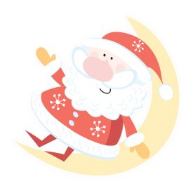 Natale Wallstickers Natale Papa Noel Lune