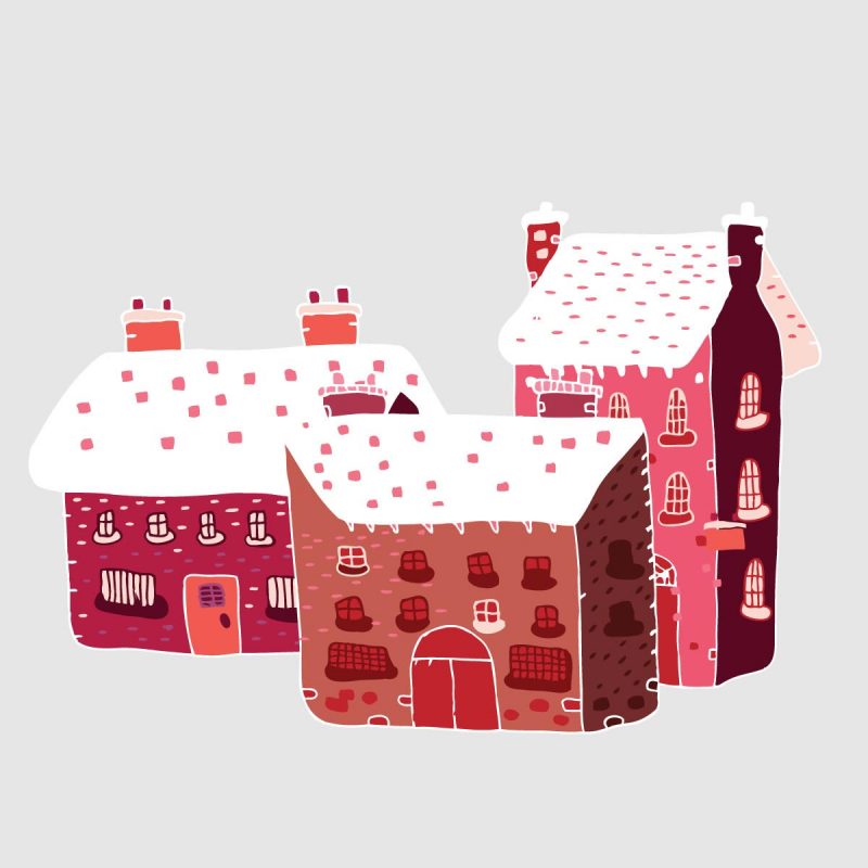 Natale Wallstickers Natale Casette Innevate