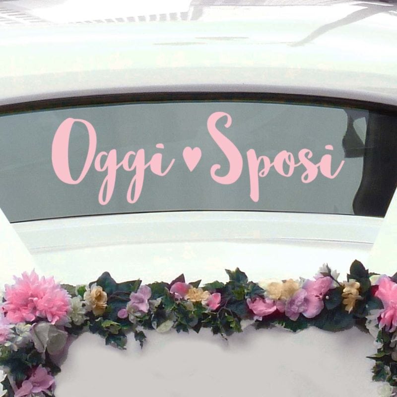 Oggi Sposi Auto Rosa - immagine 2