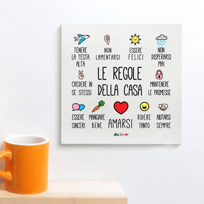 Regole Casa Ico Canvas - immagine 2