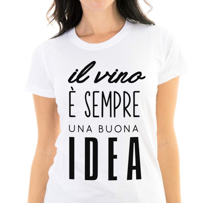Lifestyle T-shirt T-shirt Vino Buona Idea Lei