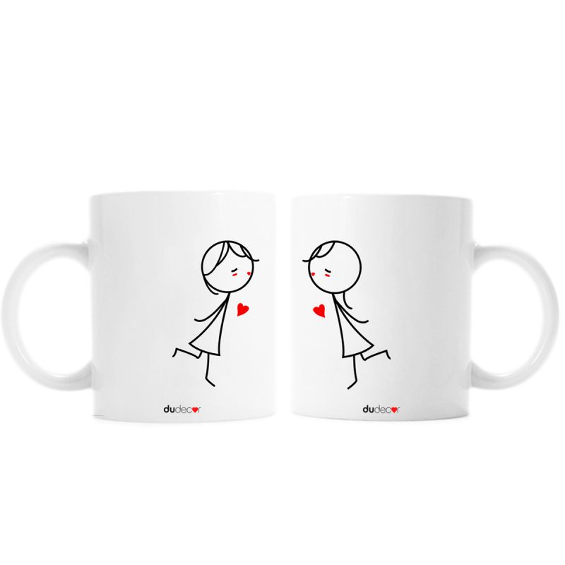 Tavola e cucina Tazze in ceramica Bacio Girl Girl Mugs