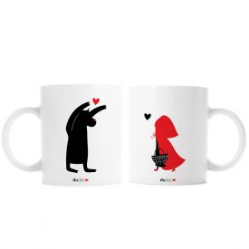 Tavola e cucina Tazze in ceramica Cappuccetto E Lupo Mugs