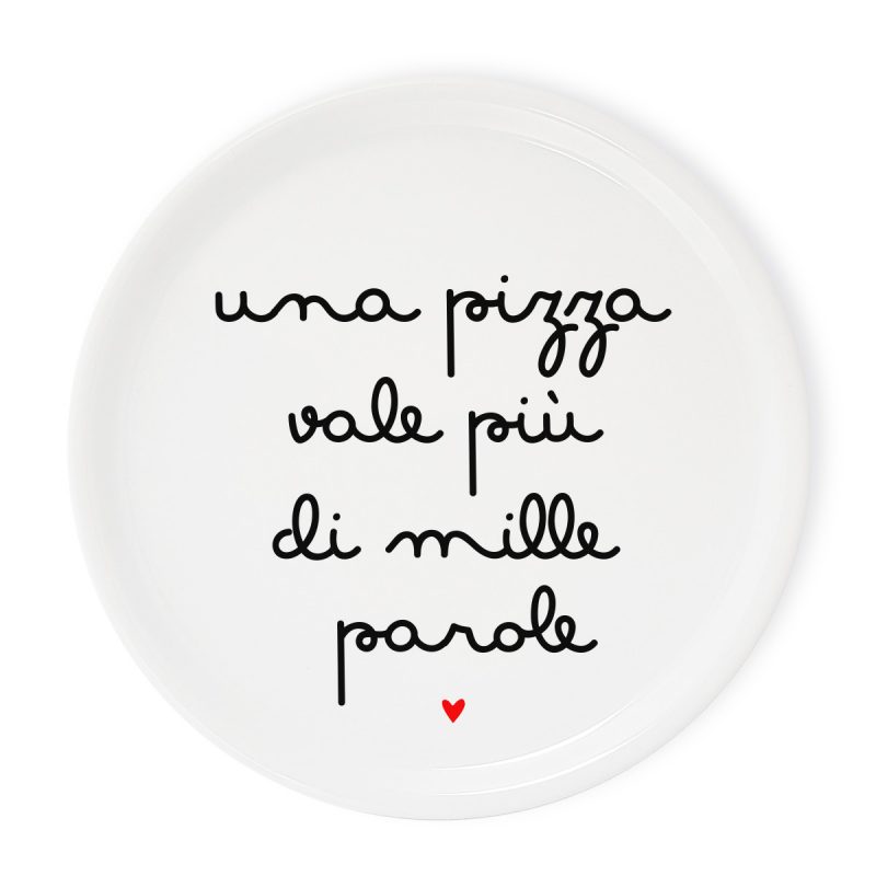 Tavola e cucina Piatti pizza Piatto Pizza Mille Parole