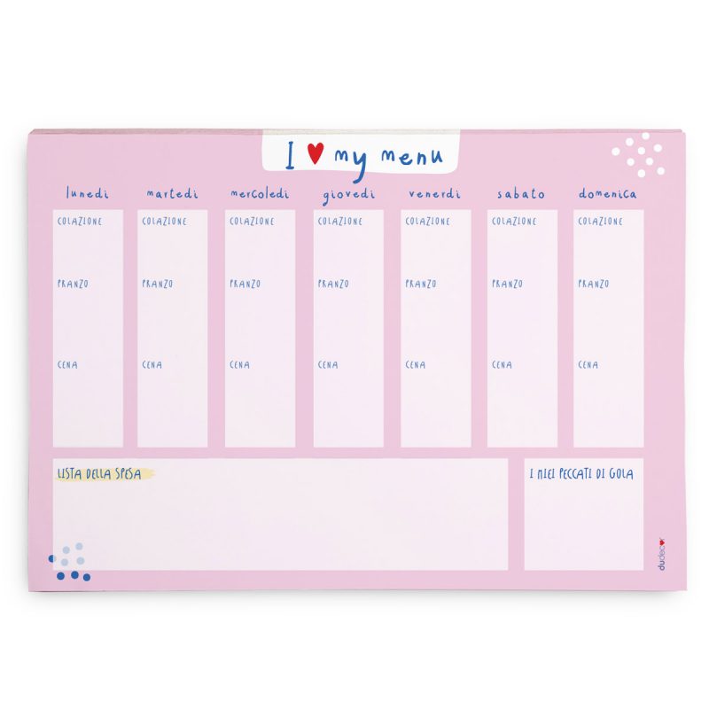 Cartoleria Planner Planning Dieta