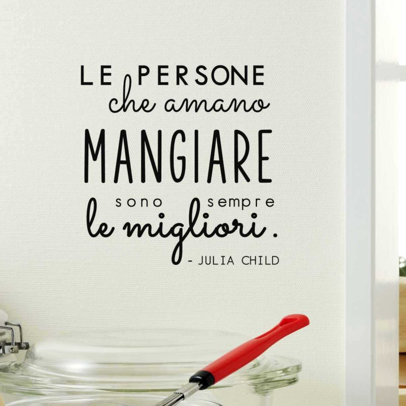 Wallstickers Citazioni Amano Mangiare