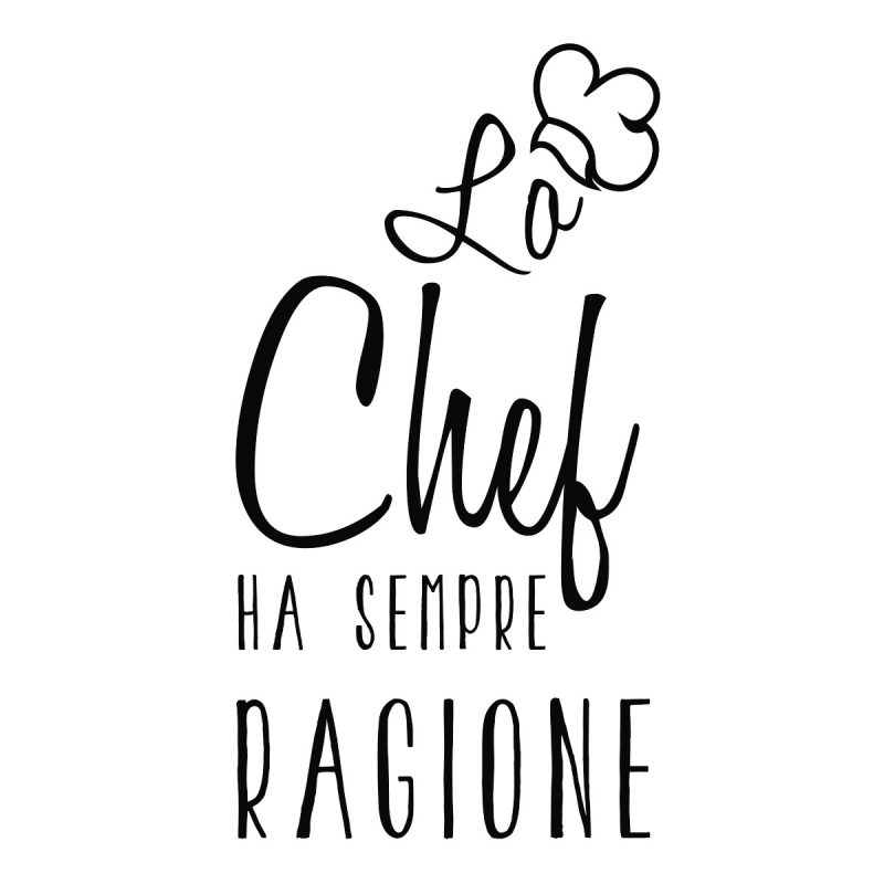 Wallstickers Citazioni Chef Italiano