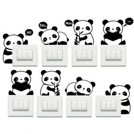 Wallstickers Natura e Viaggi Panda Presa Kit 8 Pz