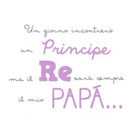 Bambini Wallstickers e luminescenti Re Papa Lilla