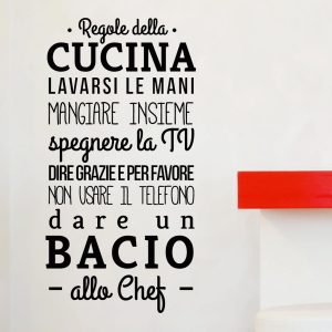 wallstickers regole della cucina