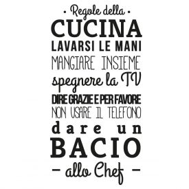 Wallstickers Citazioni Regole Della Cucina