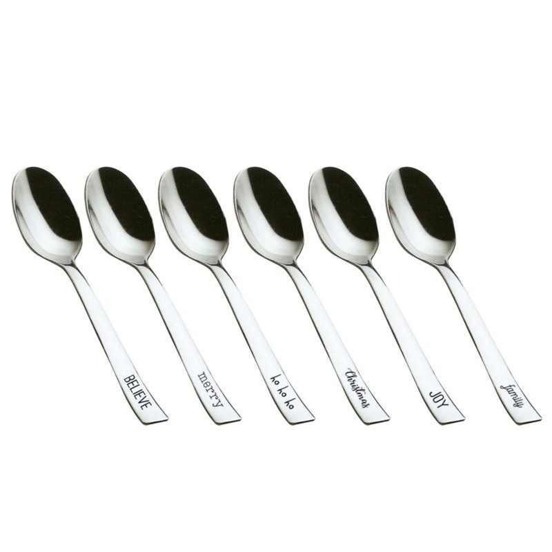 Accessori Tavola per Natale Set 6 Christmas Teaspoon