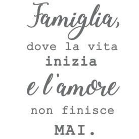 famiglia dove la vita inizia