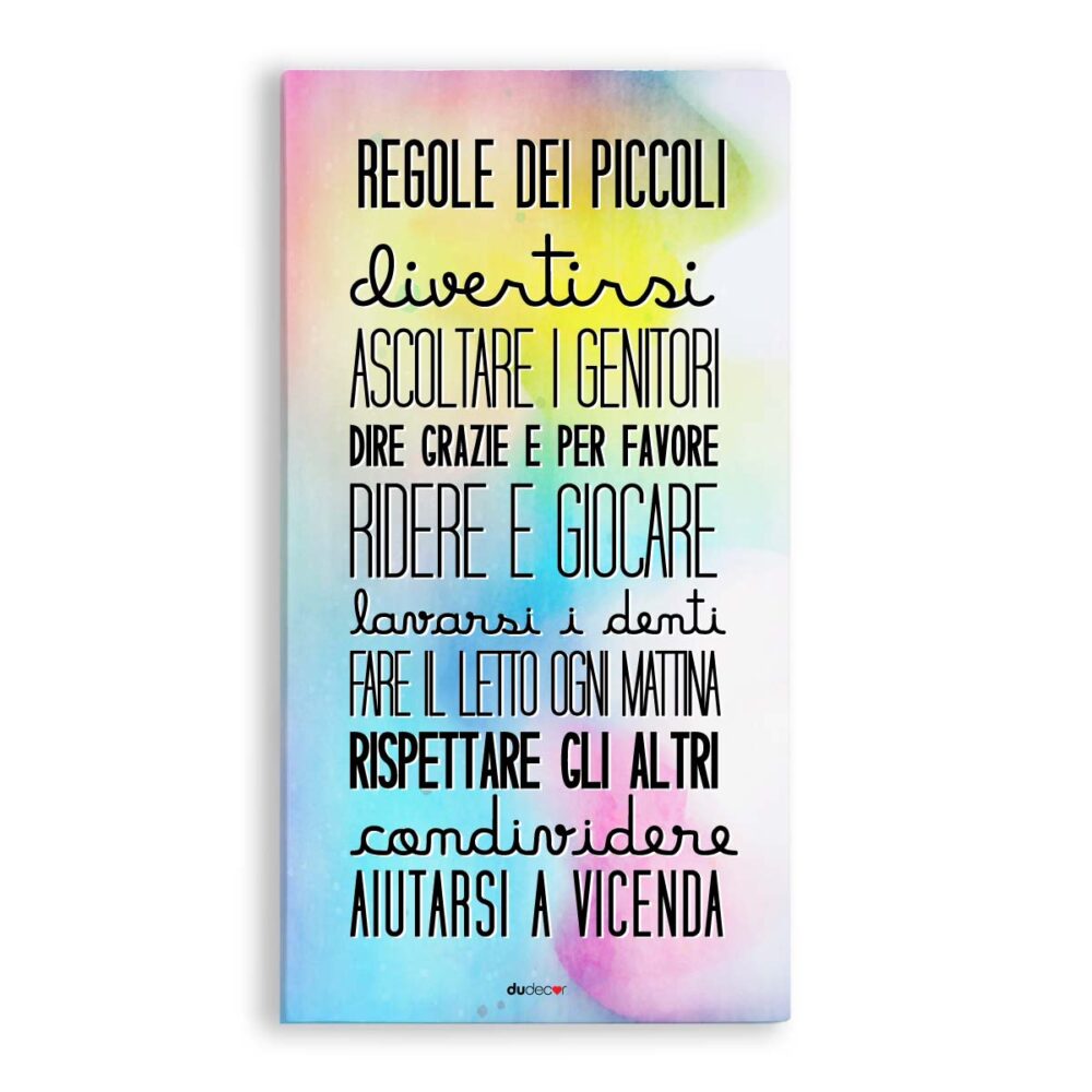 regole dei piccoli canvas