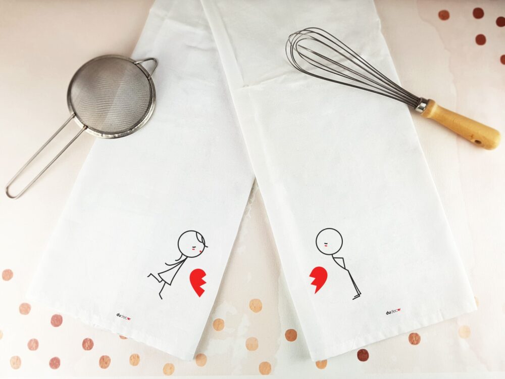 Tea Towel X2 Canovacci Bacio