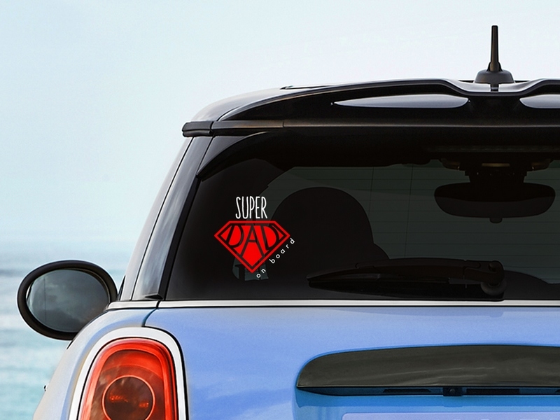 Wallstickers Superdad On Board
