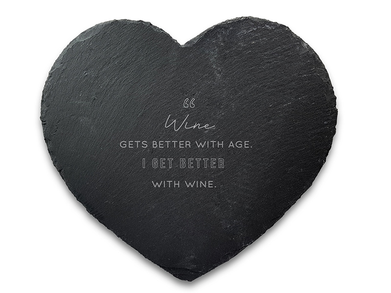 Tagliere Cuore in Ardesia – Wine