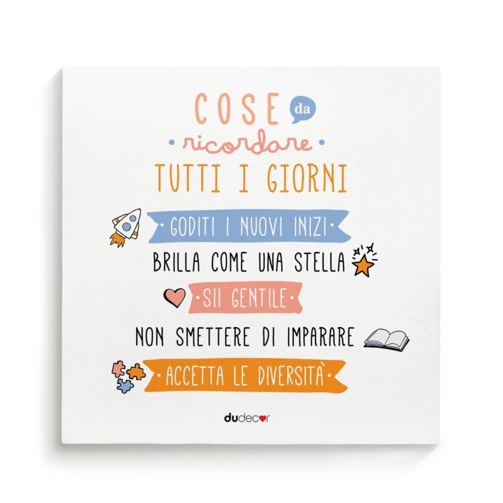 cose da ricordare canvas