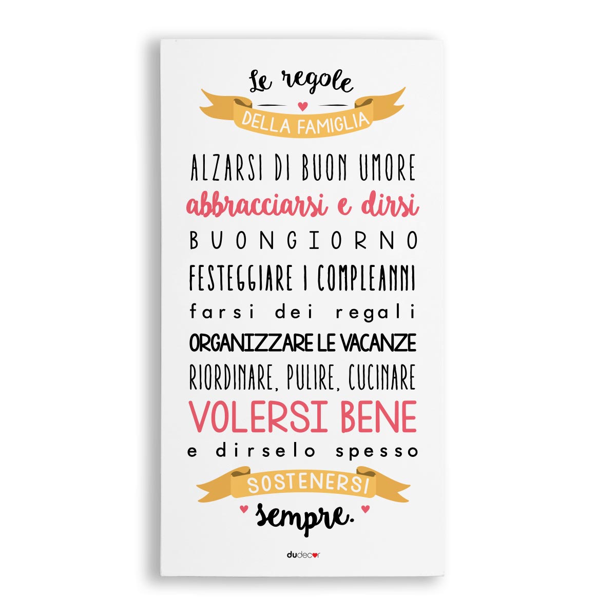 regole famiglia canvas