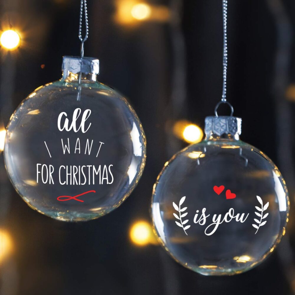 Coppia Palline “All I Want / Is You” – 12 cm