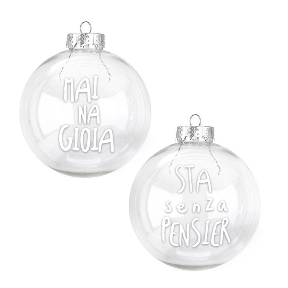 Coppia Palline In Vetro Mai na Gioia