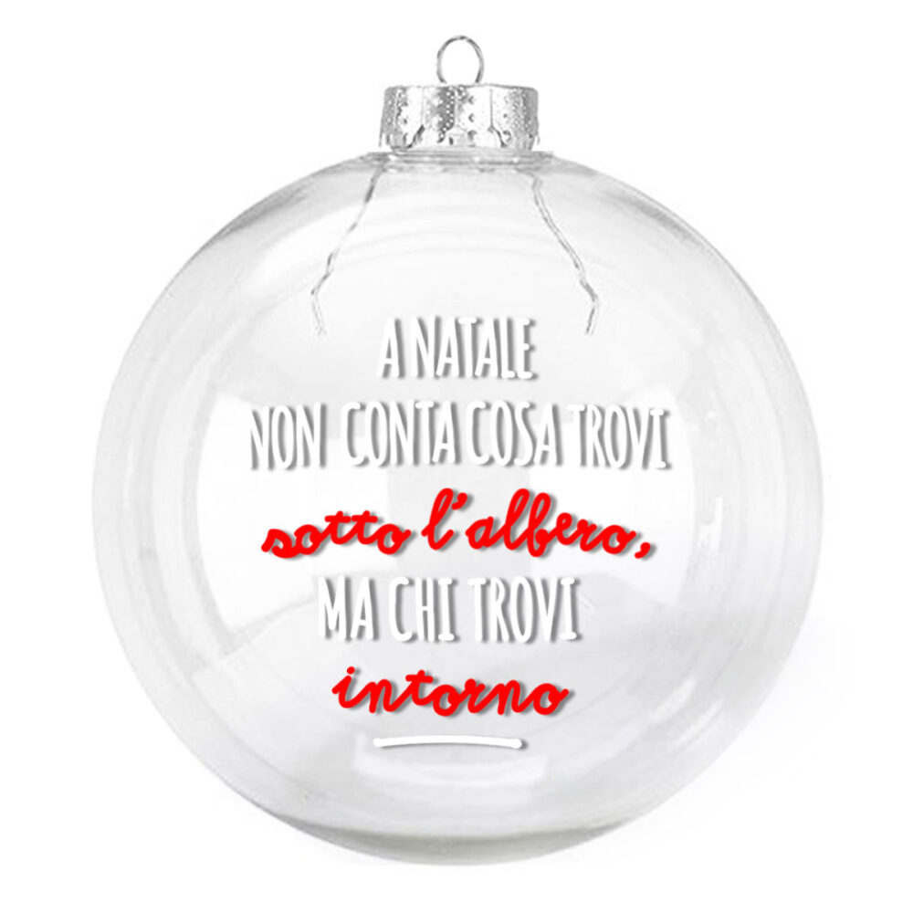 Christmas Ball “A Natale Conta Chi Trovi Intorno” – 14 cm
