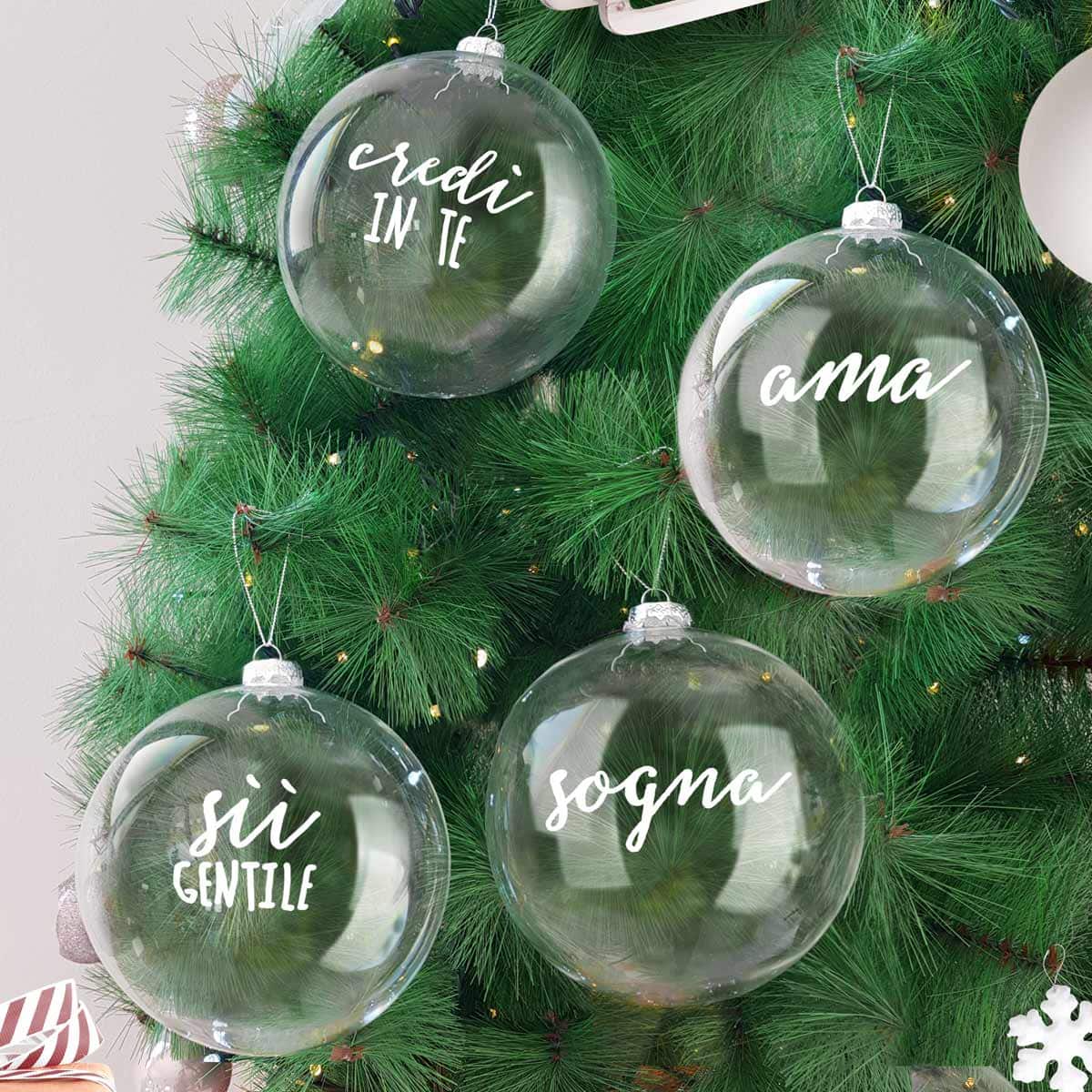 Palline di Natale Live Laugh Love